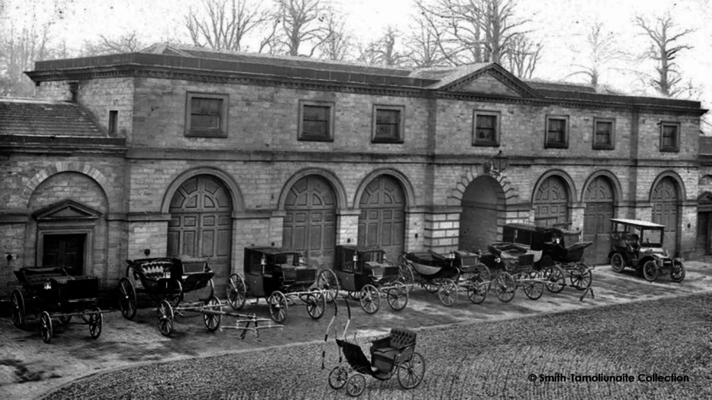 A historic black and white images of the stables at Wentworth Woodhouse.