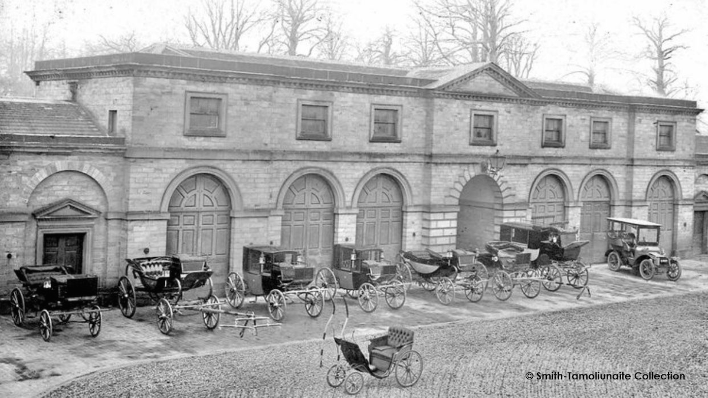 A historic black and white images of the stables at Wentworth Woodhouse.