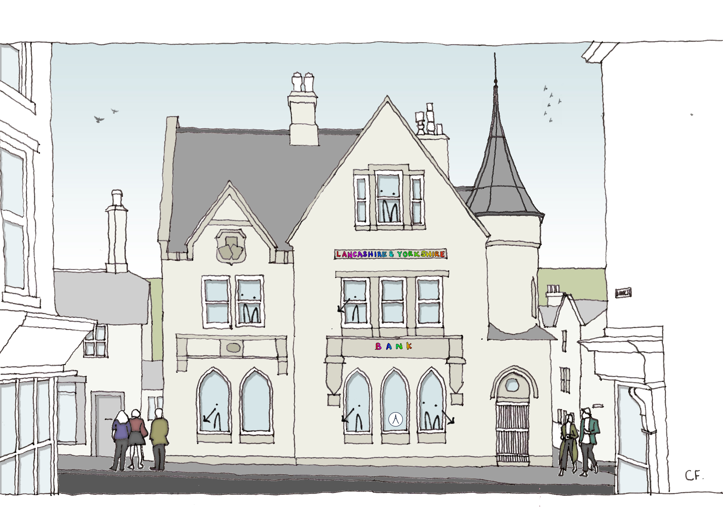 Architect's impression of the exterior of the building.
