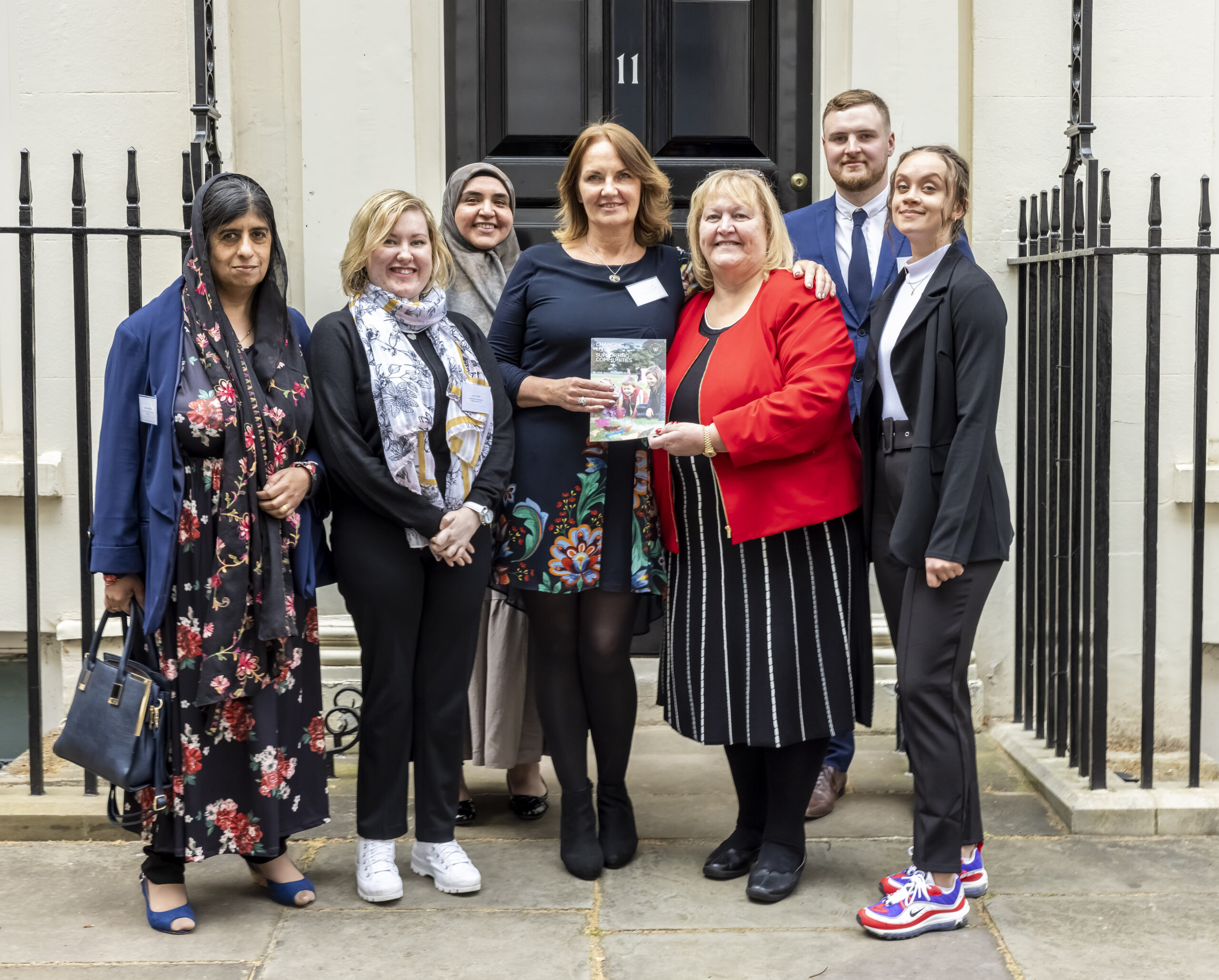 The group outside 11 Downing Street